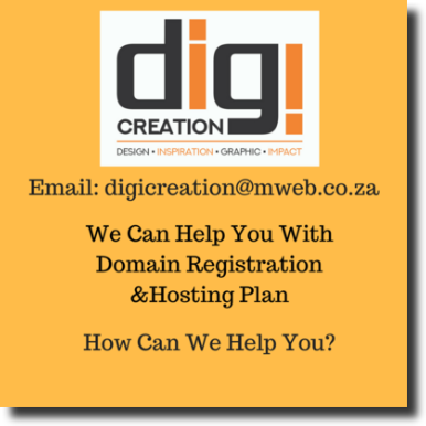 Mail: digicreation@mweb.co.za?subject=Domain | Hosting Enquiry